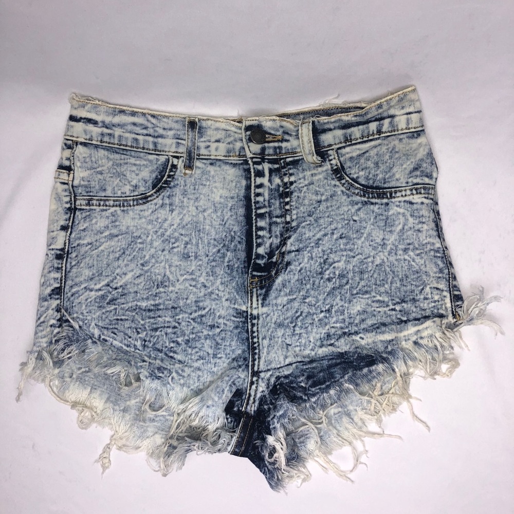GJG Acid Wash Jegging Shorts